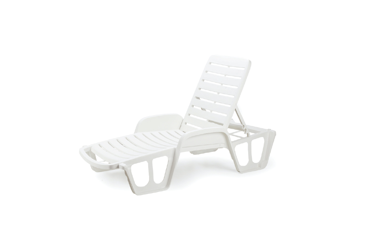 Bastenska lezaljka plasticna sklopiva LETTINO Fisso bela 