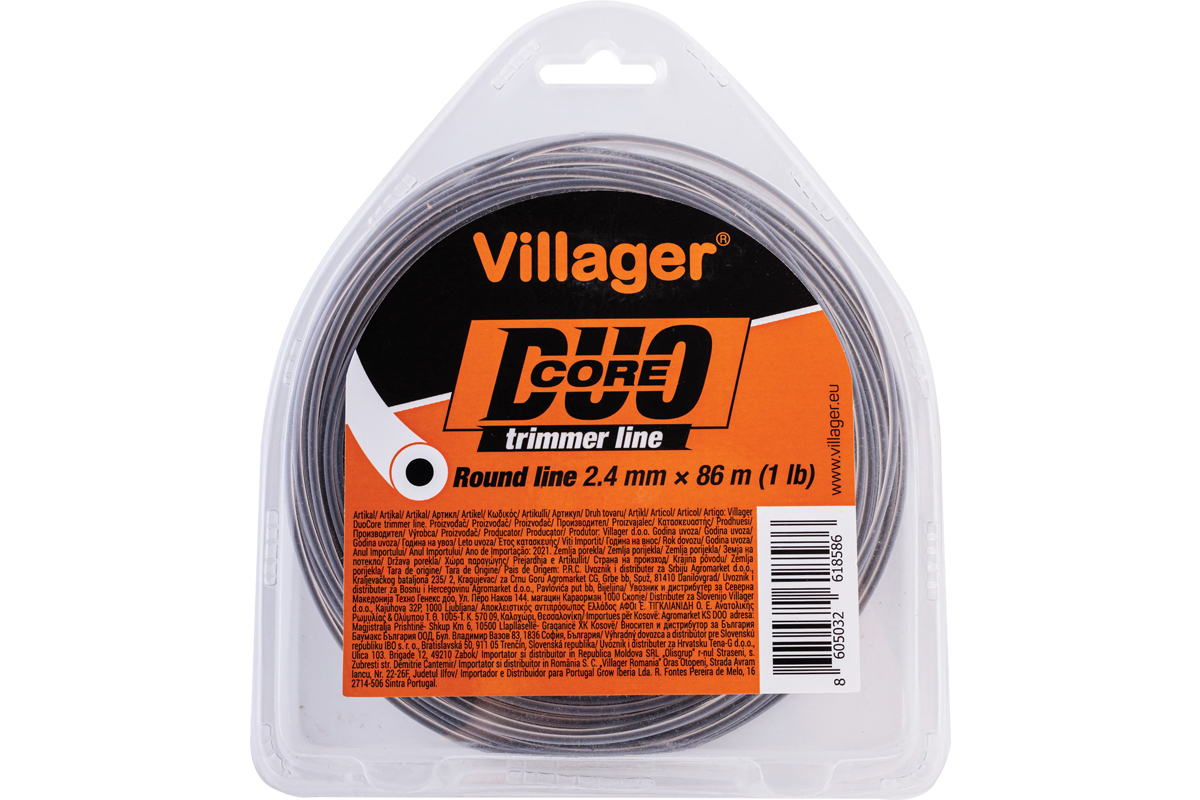 Silk za trimer 2.4mm X 430m (5LB) - Duo core - Okrugla nit Villager