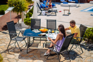 Stolica MATERA 56x64,5xH102cm-crna