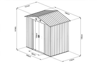 Montažna metalna kućica 2.5m2 