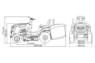 Traktor kosačica AGM LTM 86-25 