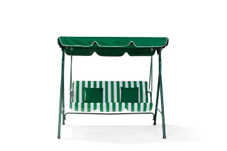 Mykonos ljuljaška zeleno-bela sa jastucima 