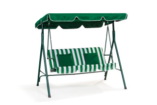 Mykonos ljuljaška zeleno-bela sa jastucima 