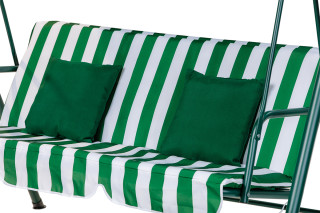 Mykonos ljuljaška zeleno-bela sa jastucima 