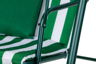 Mykonos ljuljaška zeleno-bela sa jastucima 