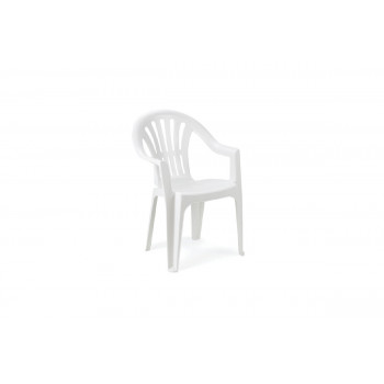 Bastenska stolica plasticna Kona - bela 