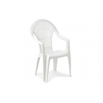 Bastenska stolica plasticna Vega - bela 