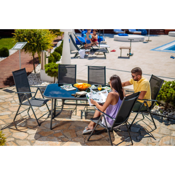 Stolica MATERA 56x64,5xH102cm-crna