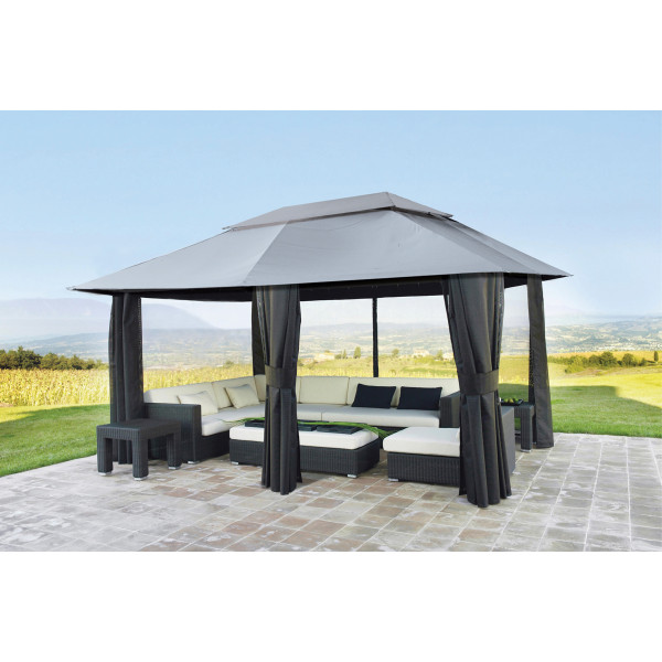 Metalna tenda gazebo BELIZE - siva 