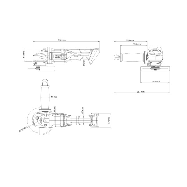 FUSE akumulatorska ugaona brusilica VLN 4320-1BCB 