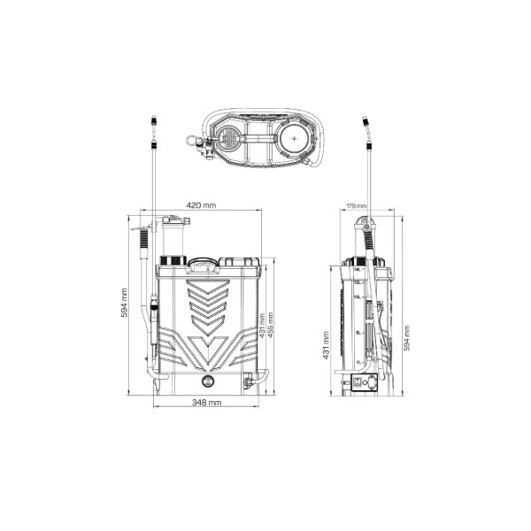 Akumulatorska i ručna prskalica Prime1621 Li 