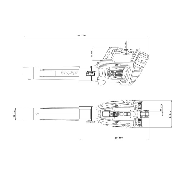 Fuse akumulatorski duvač za lišće VBV 2440 