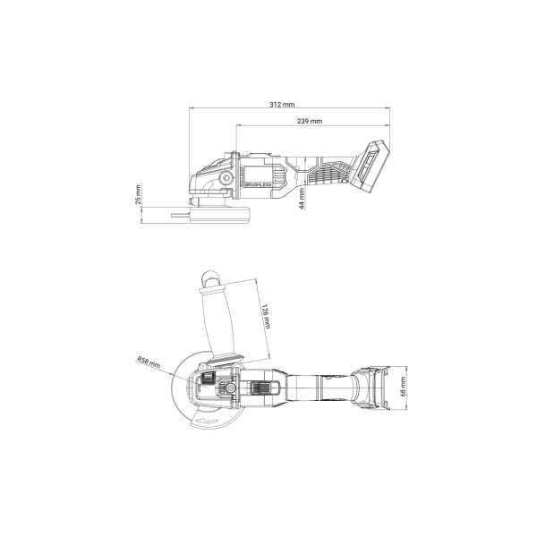 FUSE akumulatorska brushless ugaona brusilica Villager VLP 4420 