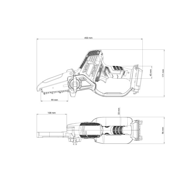FUSE akumulatorska lančana testera Villager VBT 0520 -1BSC 