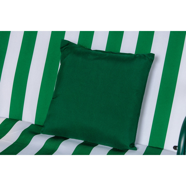 Mykonos ljuljaška zeleno-bela sa jastucima 