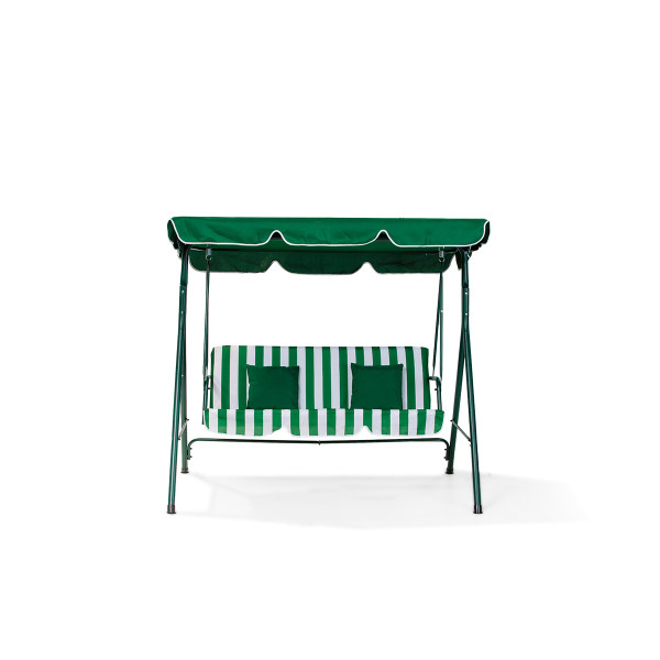 Mykonos ljuljaška zeleno-bela sa jastucima 