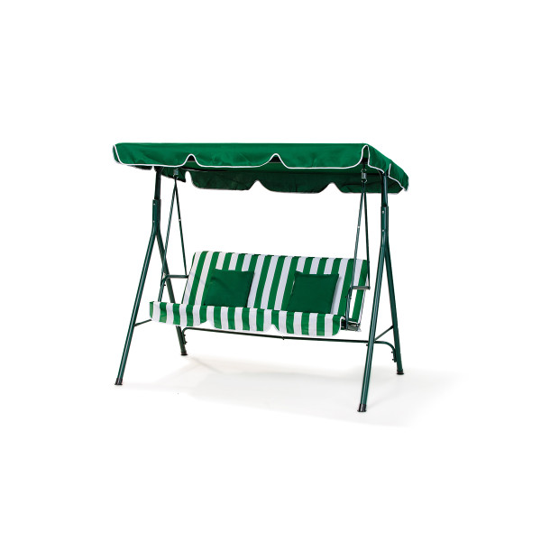 Mykonos ljuljaška zeleno-bela sa jastucima 