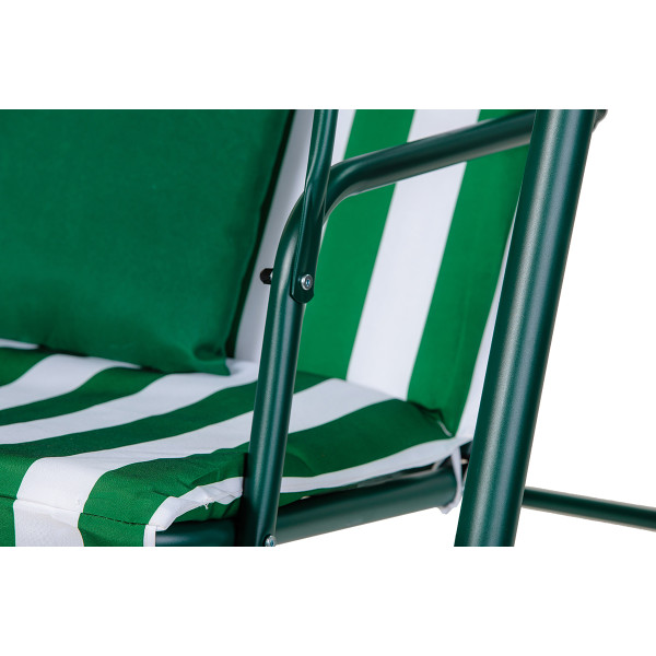 Mykonos ljuljaška zeleno-bela sa jastucima 