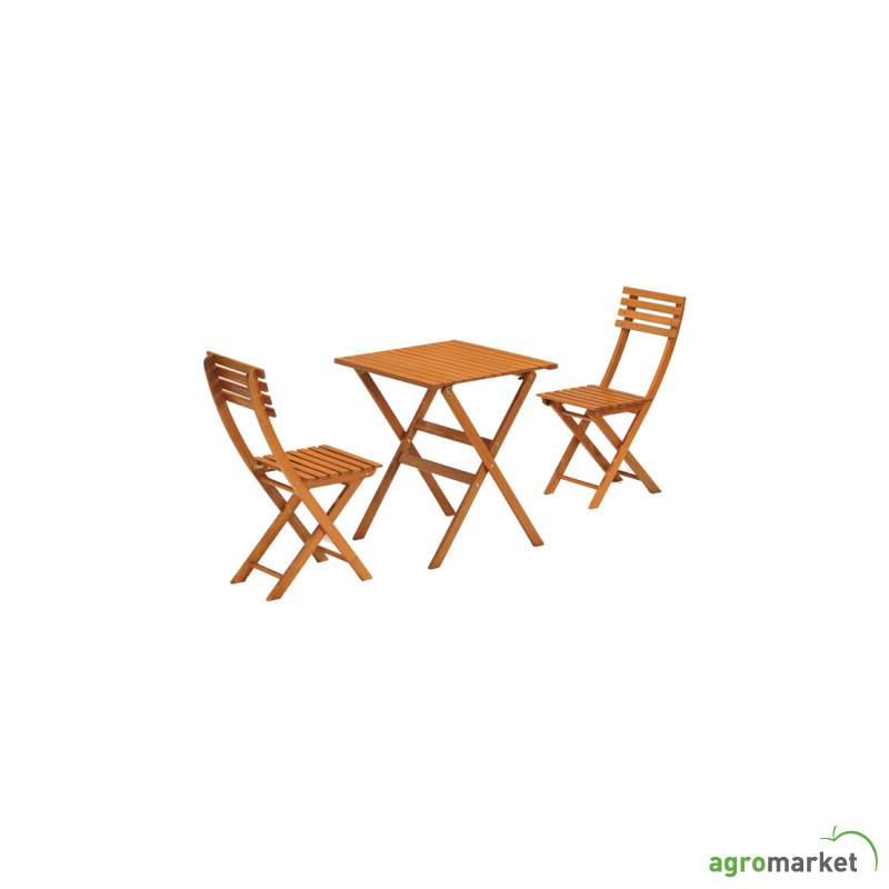 BISTRO SET - STO + 2 STOLICE DRVENI