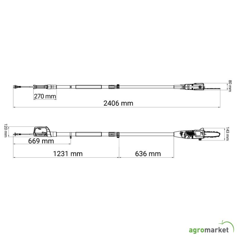 Elektricna teleskopska testera za grane VEPS 915 