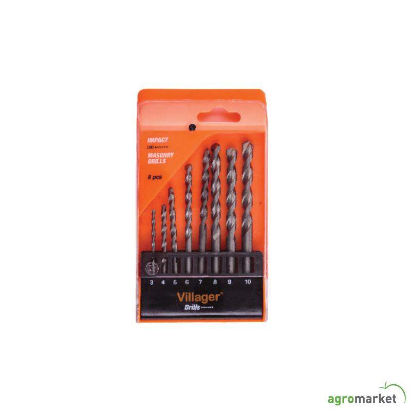 BURGIJE ZA BETON VILLAGER IMPACT LINE DMA-SET 8 KOM