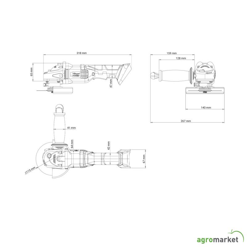 FUSE akumulatorska ugaona brusilica VLN 4320-1BCB 