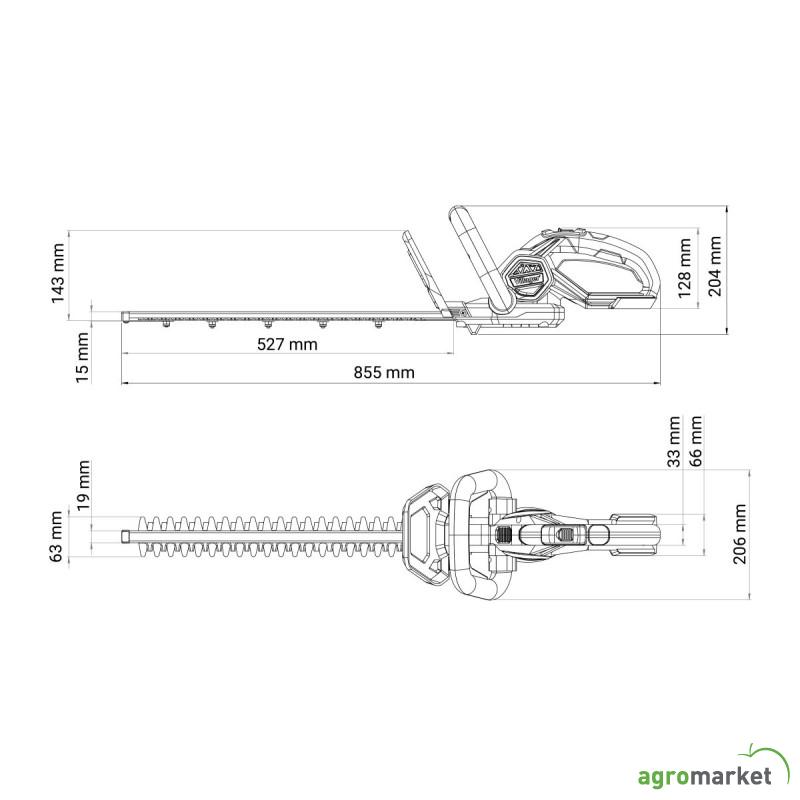 FUSE akumulatorski trimer za živu ogradu VHT 4420-1BCB 