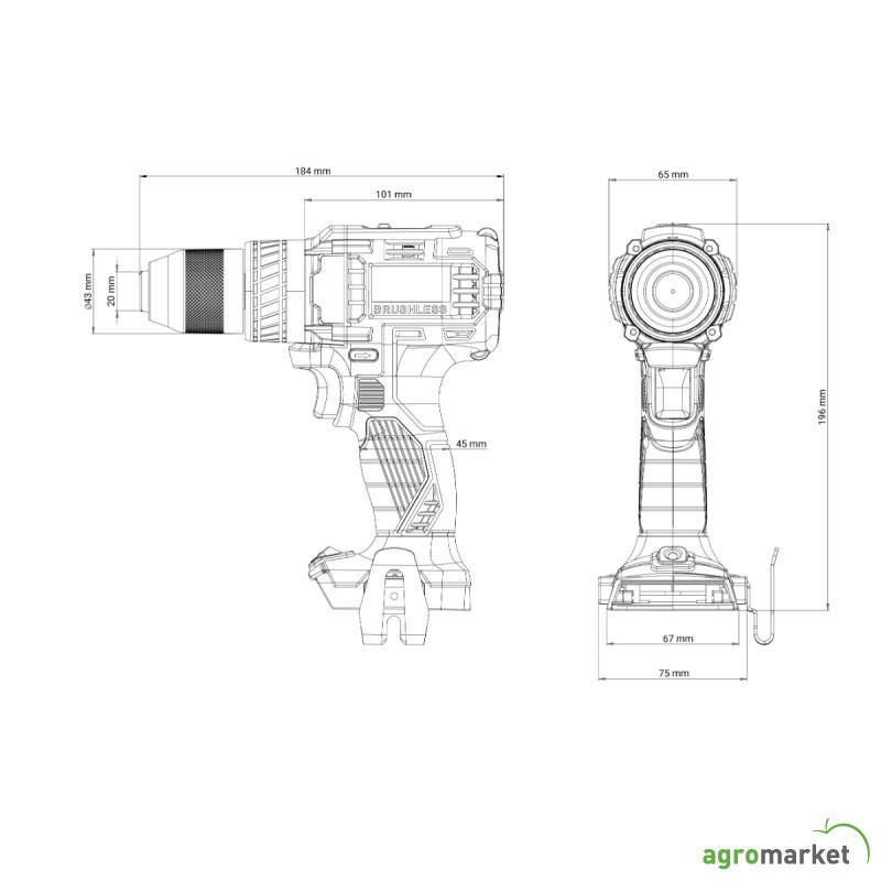 FUSE akumulatorska brushless bušilica VLP 5020-2BSC 