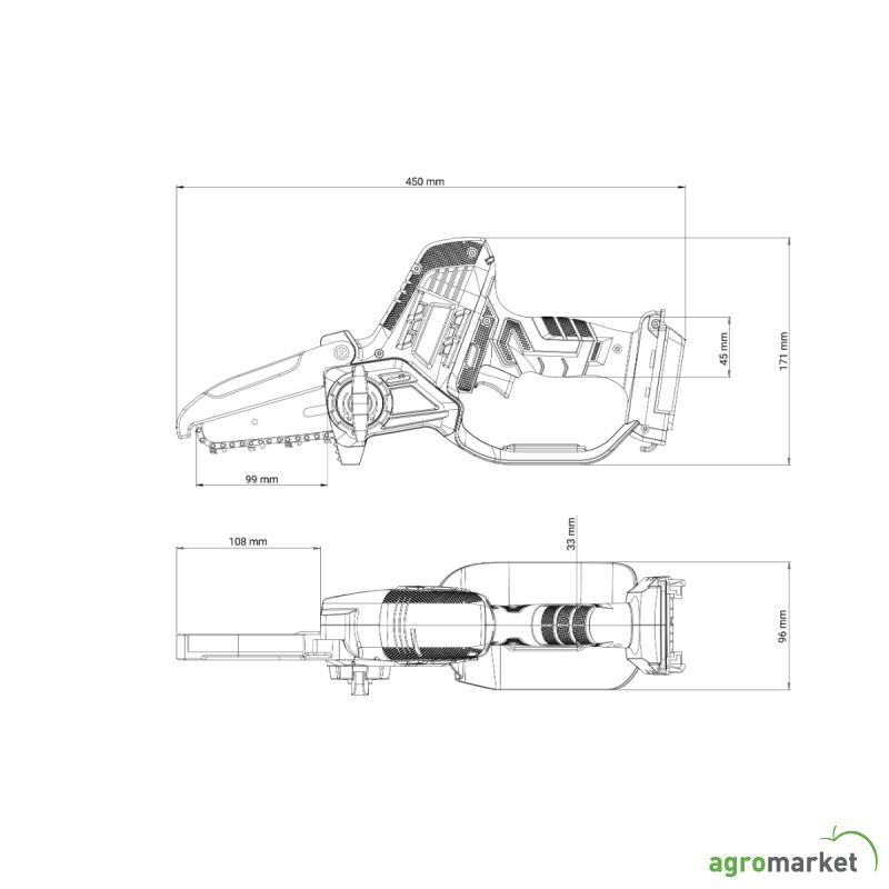 FUSE akumulatorska lančana testera Villager VBT 0520 -1BSC 