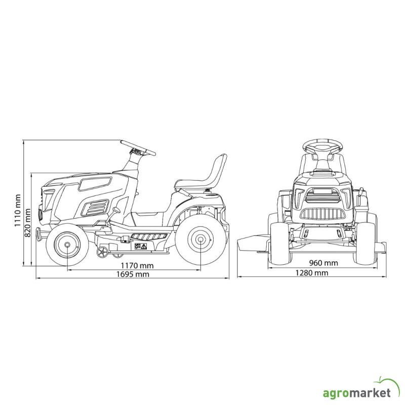 Traktor kosačica AGM LTM 98-25 