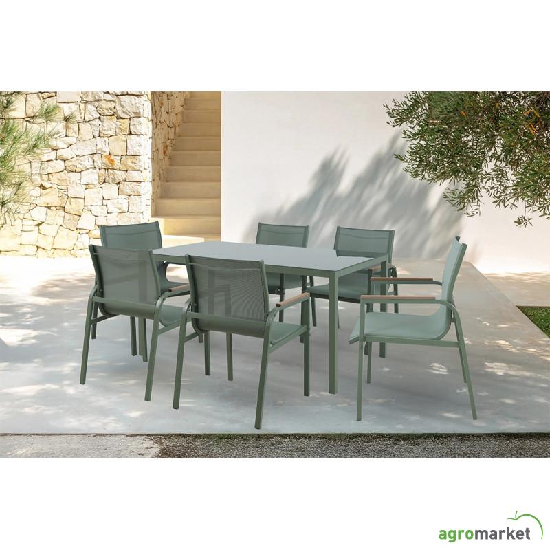 Baštenski set sto + 6 stolica Olive (A+B) 