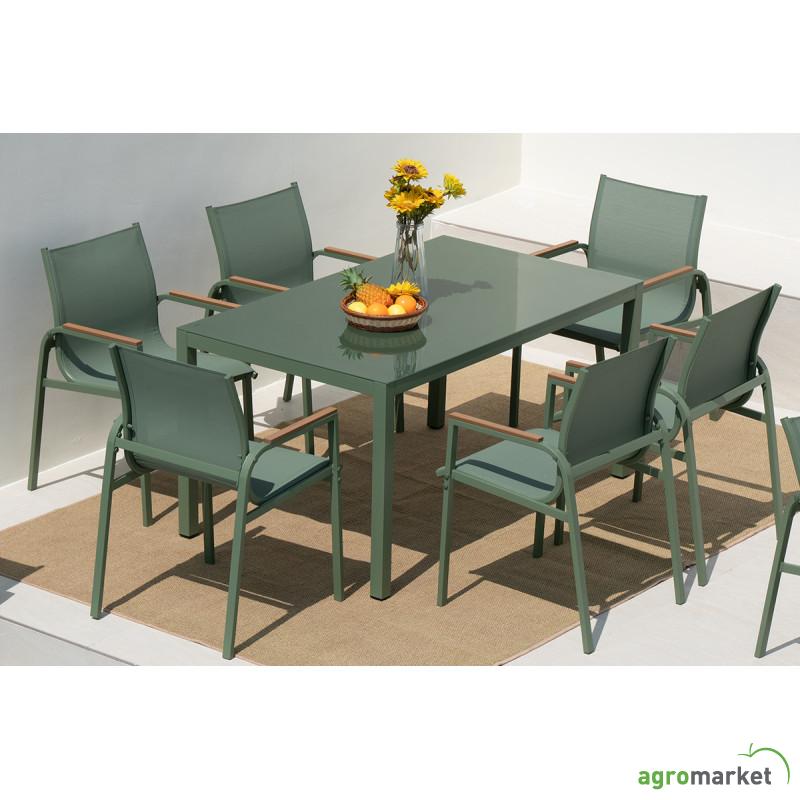 Baštenski set sto + 6 stolica Olive (A+B) 