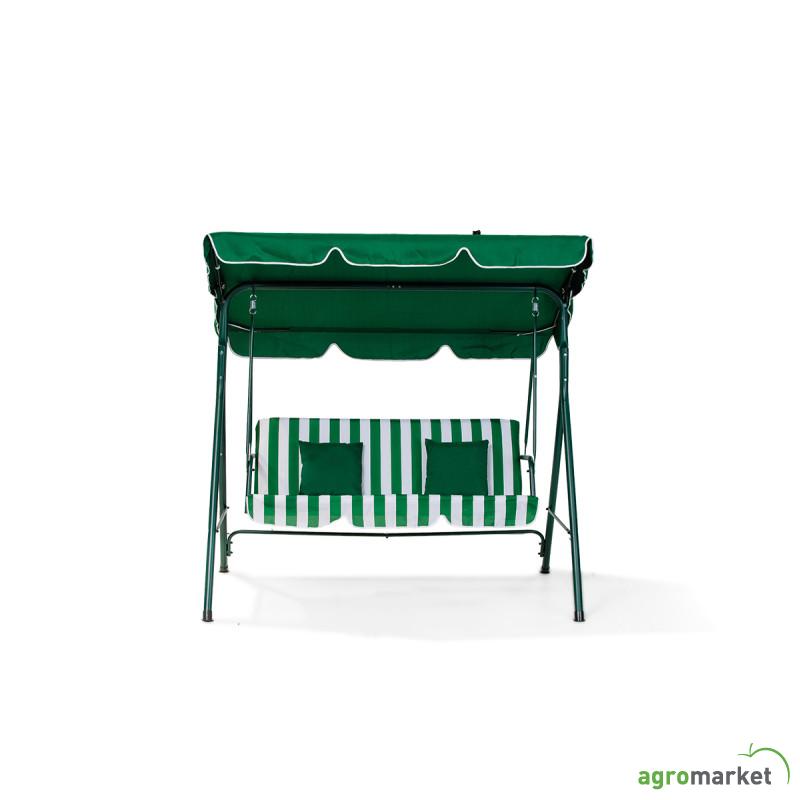 Mykonos ljuljaška zeleno-bela sa jastucima 