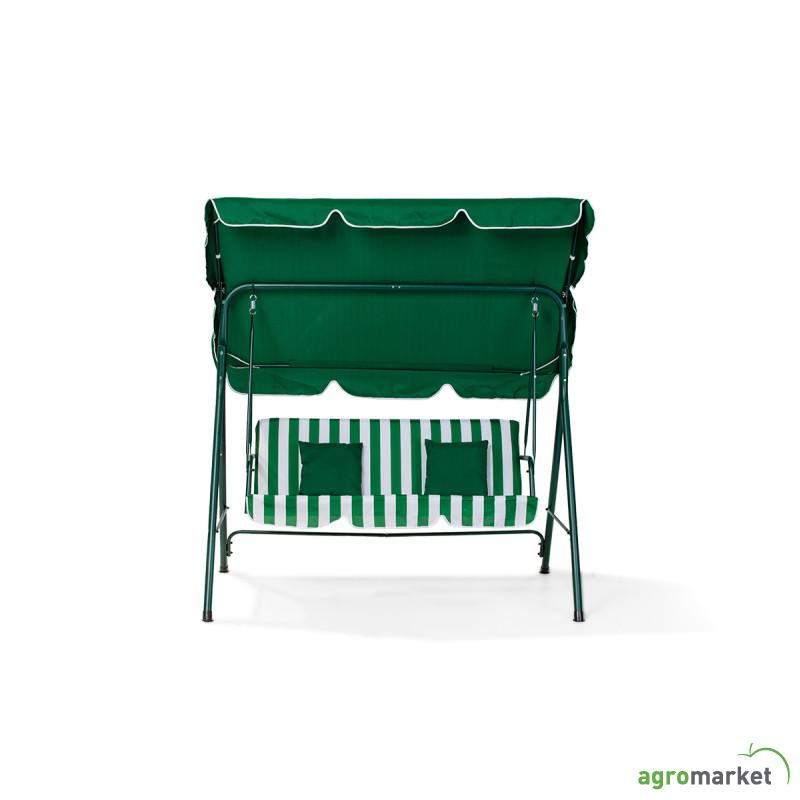 Mykonos ljuljaška zeleno-bela sa jastucima 