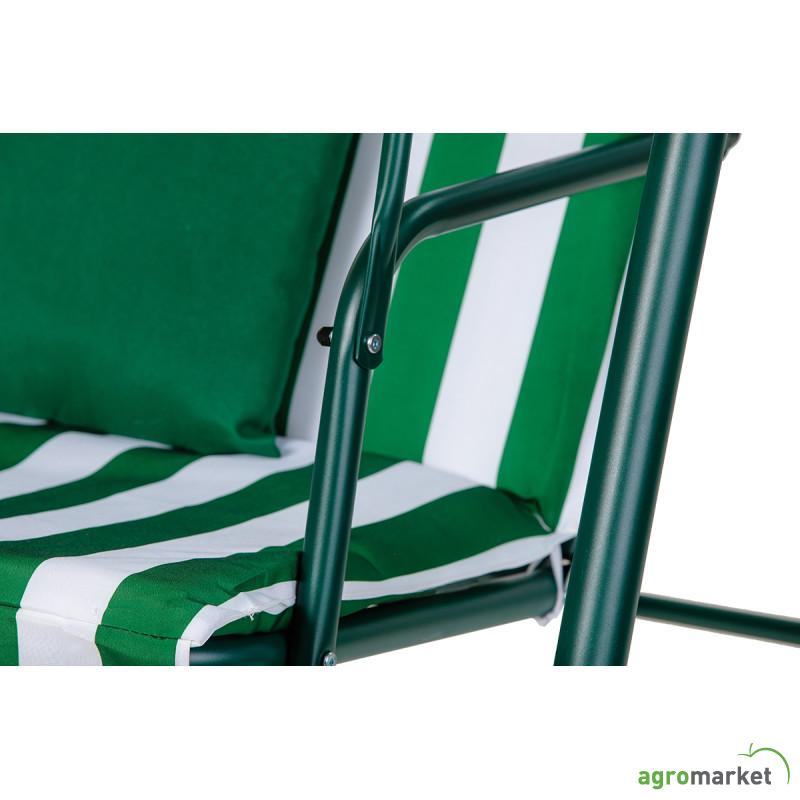 Mykonos ljuljaška zeleno-bela sa jastucima 