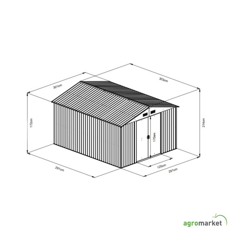 Montažna metalna kućica 9m2 
