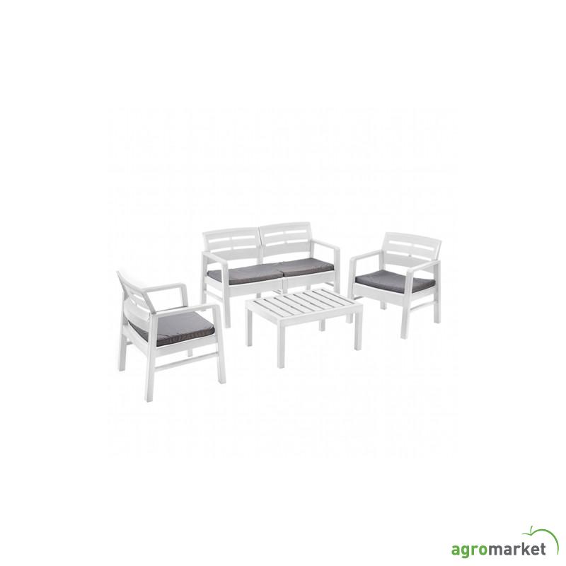 Baštenski set sa jastucima - Java beli 